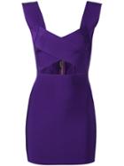 Balmain - Cut-out Cocktail Dress - Women - Polyamide/spandex/elastane/viscose - 36, Pink/purple, Polyamide/spandex/elastane/viscose