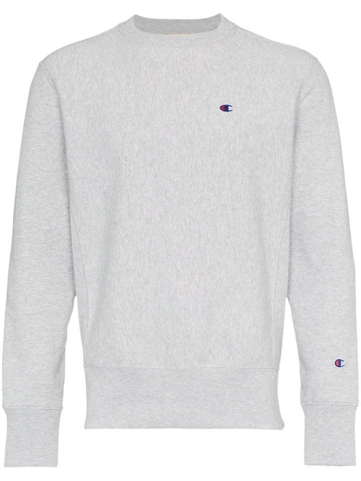 Champion Grey Reverse Weave Terry Cotton Sweatshirt