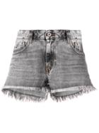 Diesel Frayed Hem Denim Shorts - Grey