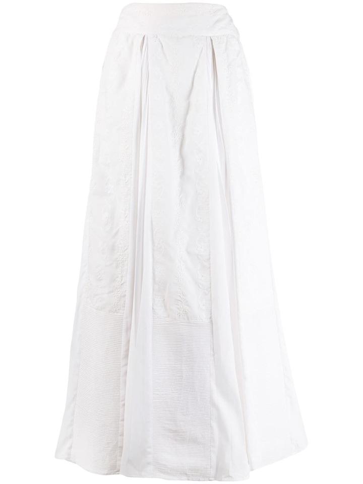 Rahul Mishra Pleated Skirt - White