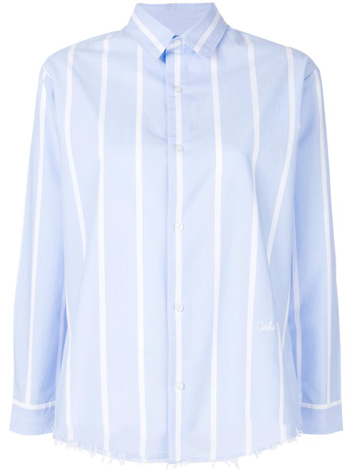 Carhartt Frayed Edges Striped Shirt - Blue