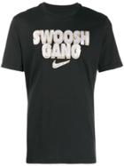 Nike Swoosh Gang Print T-shirt - Black