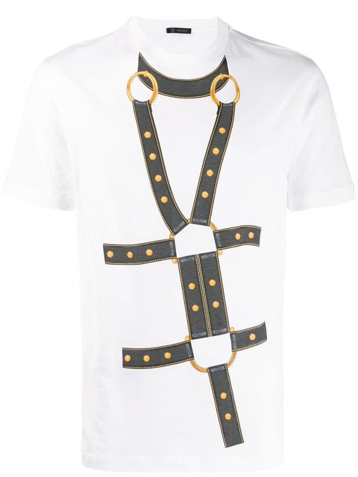 Versace Harness Print T-shirt - White