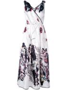 Antonio Marras - Printed Flared Dress - Women - Silk/polyester/acetate/viscose - 44, White, Silk/polyester/acetate/viscose
