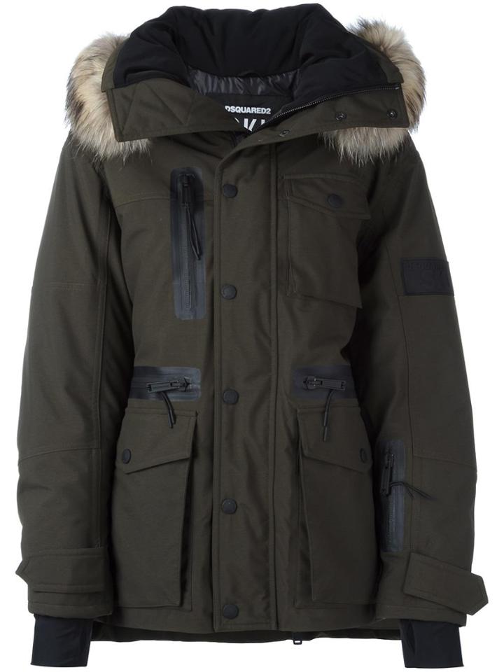 Dsquared2 Ski Fur Trim Parka - Green