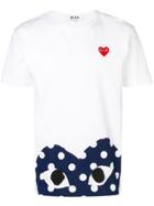 Comme Des Garçons Play Peekaboo Heart Print T-shirt - White