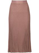 Prada Plisse Midi Skirt - Pink & Purple