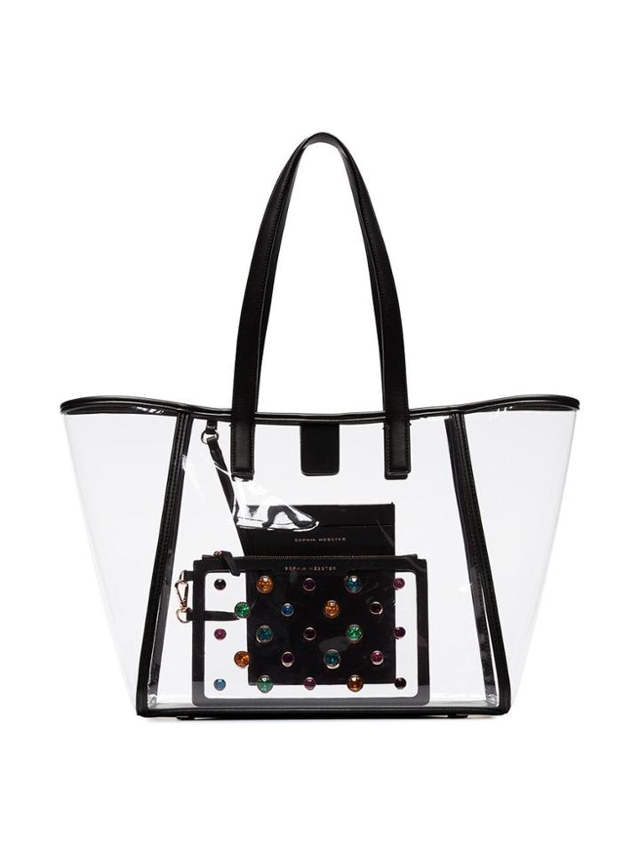 Sophia Webster Transparent Dina Pvc Tote Bag - Black