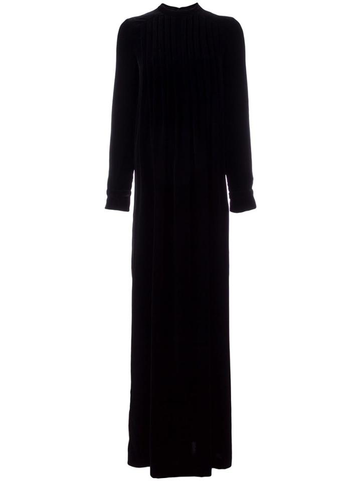Veronique Branquinho Ribbed Mock Neck Dress - Black