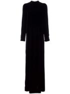 Veronique Branquinho Ribbed Mock Neck Dress - Black