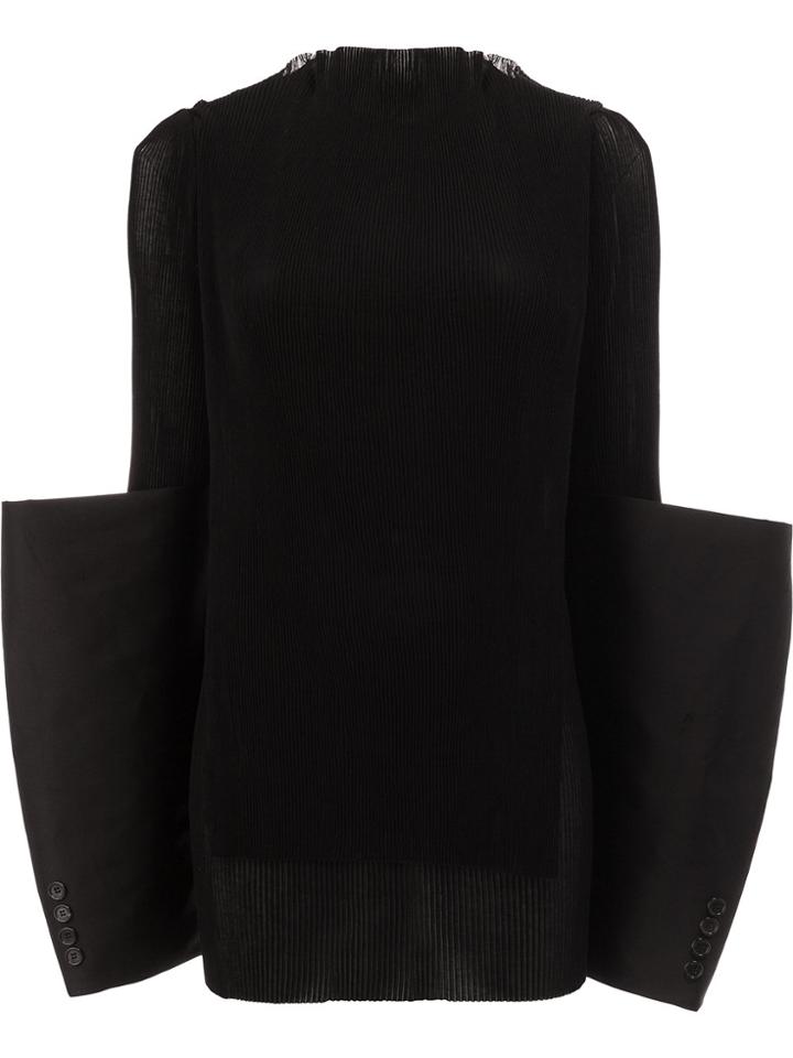 Yang Li Oversized Cuff Top - Black