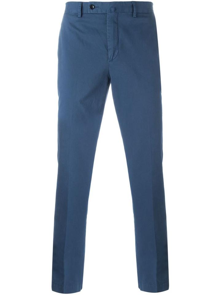 Hackett Chino Trousers, Men's, Size: 36, Blue, Cotton/spandex/elastane