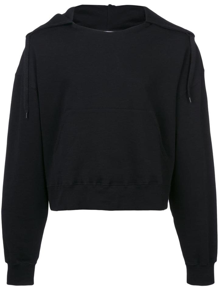 Cmmn Swdn Cropped Hoodie - Black