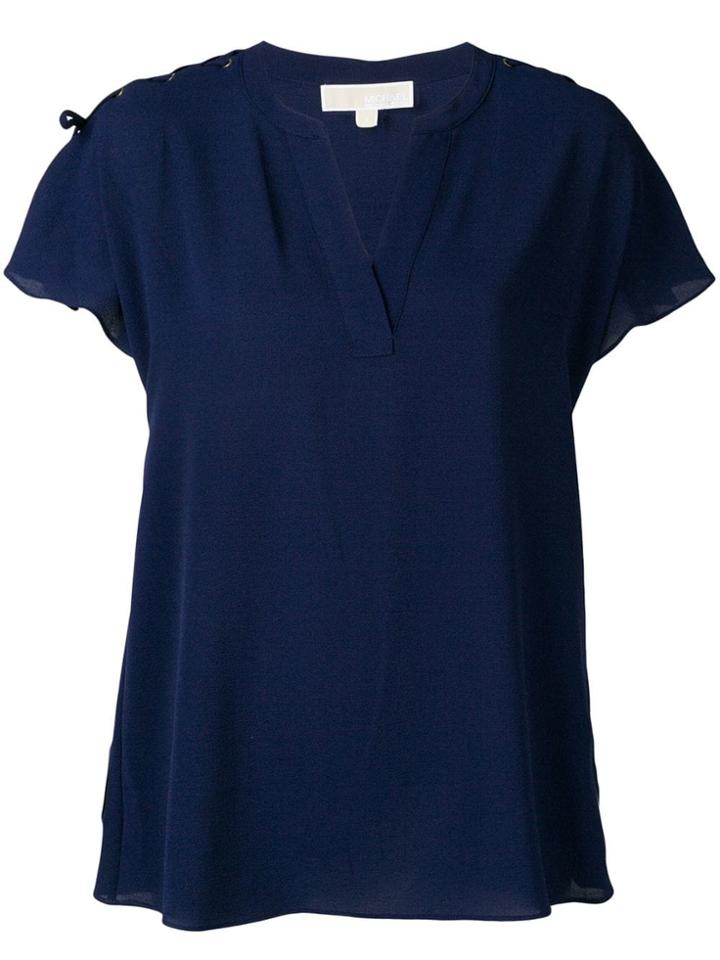 Michael Michael Kors V-neck Blouse - Blue