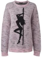 Alexander Wang Oversized Jaquard Girl Jumper - Pink & Purple
