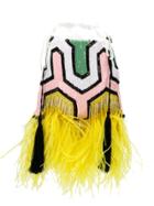 Attico Sequinned Mini Bag - White