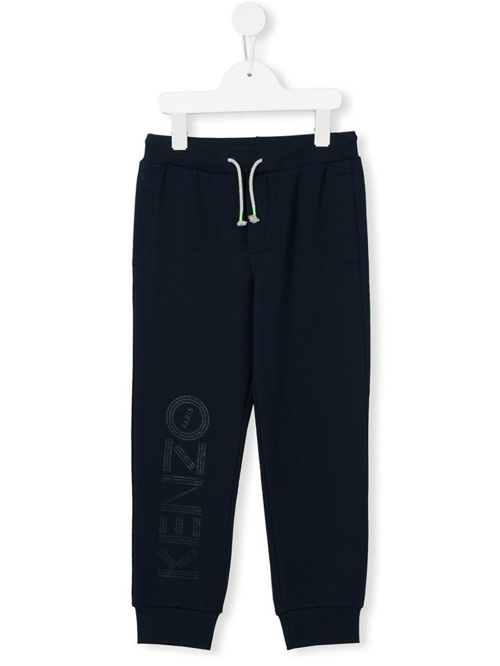 Kenzo Kids Drawstring Track Pants, Girl's, Size: 12 Yrs, Blue