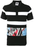 Les Hommes Printed Trim Polo Shirt - Black