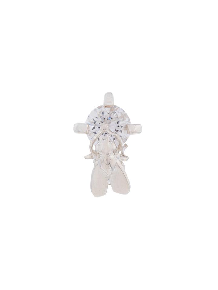 E.m. Crystal Stud Fly Earring - Multicolour