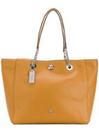 Coach - Turn Lock Tote Bag - Women - Leather - One Size, Brown, Leather