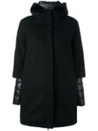 Duvetica Hooded Coat, Women's, Size: 44, Black, Polyamide/virgin Wool/feather Down