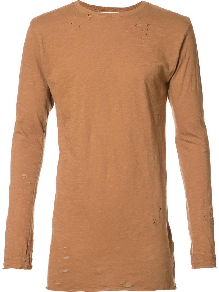 The Squad Distressed T-shirt, Men's, Size: Small, Brown, Cotton