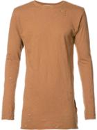 The Squad Distressed T-shirt, Men's, Size: Small, Brown, Cotton