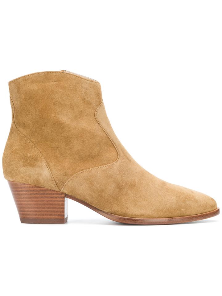 Ash Pointed Toe Ankle Boots - Nude & Neutrals