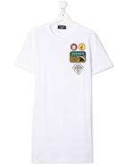 Dsquared2 Kids Teen Patches T-shirt Dress - White