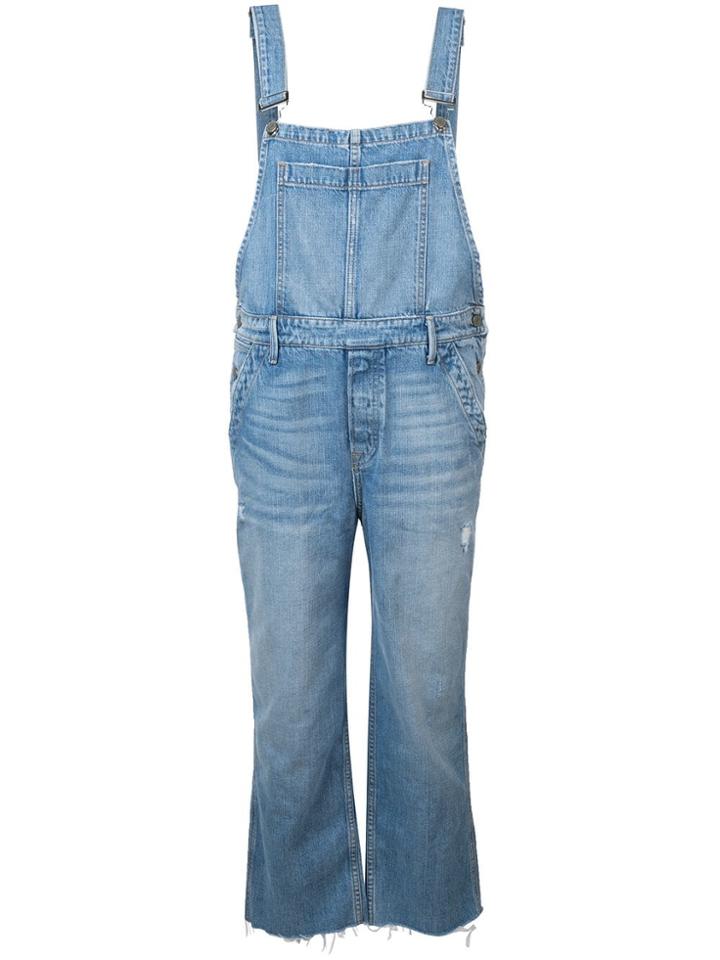 Grlfrnd Alek Denim Cropped Overalls - Blue