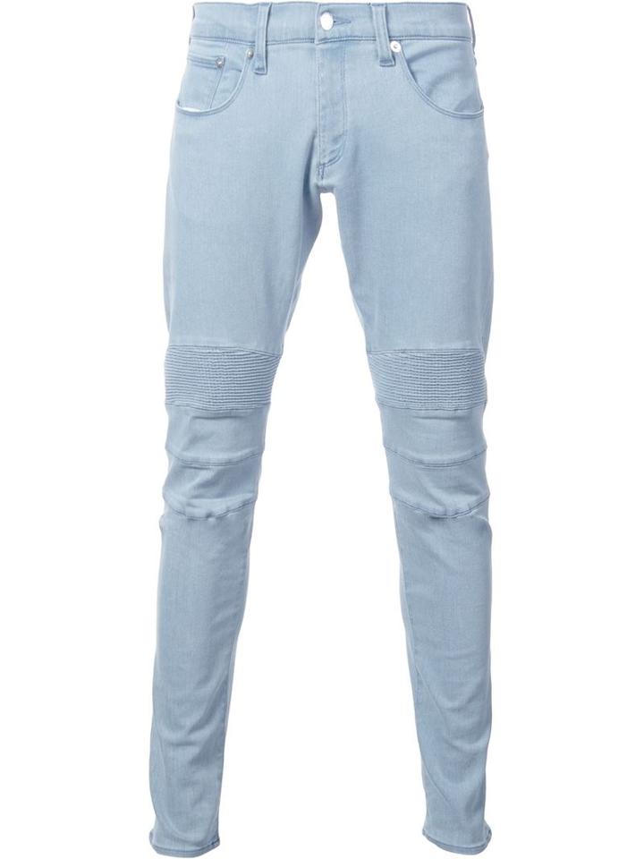 Monkey Time Biker Skinny Jeans, Men's, Size: Xl, Blue, Cotton/polyester/polyurethane