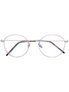 Saint Laurent Eyewear Round Metal Glasses - Silver