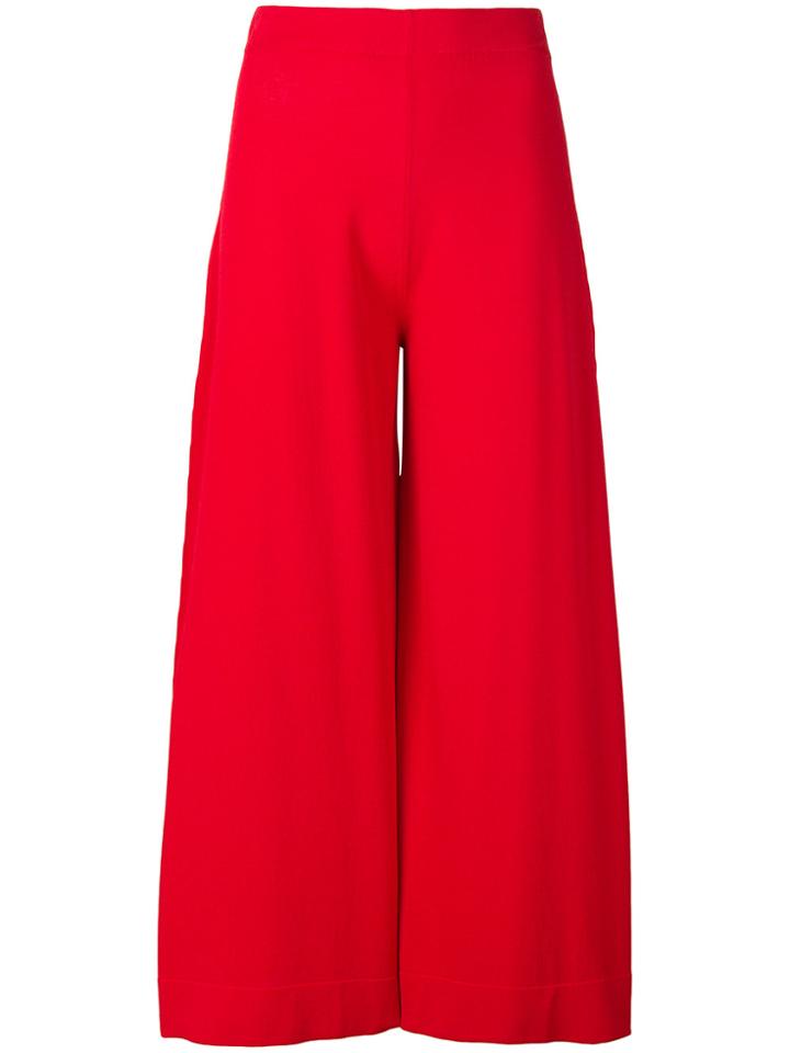 D.exterior Cropped High-waist Trousers - Red