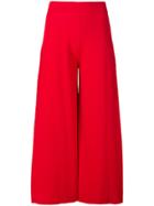D.exterior Cropped High-waist Trousers - Red