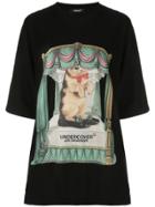 Undercover Cat Print Oversized T-shirt - Black