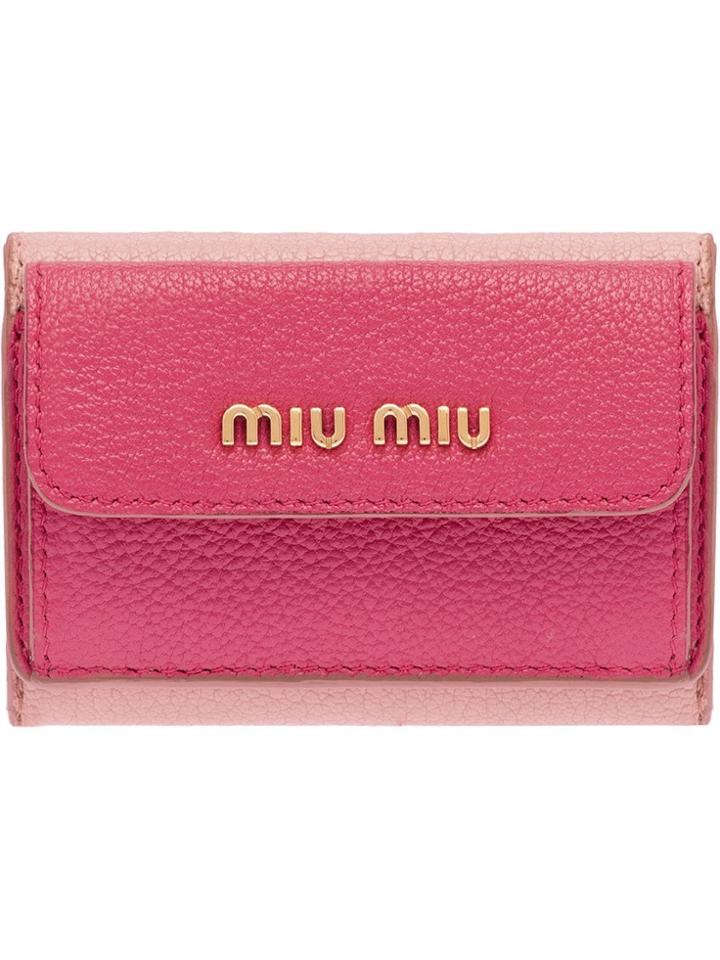 Miu Miu Colour-block Wallet - Pink