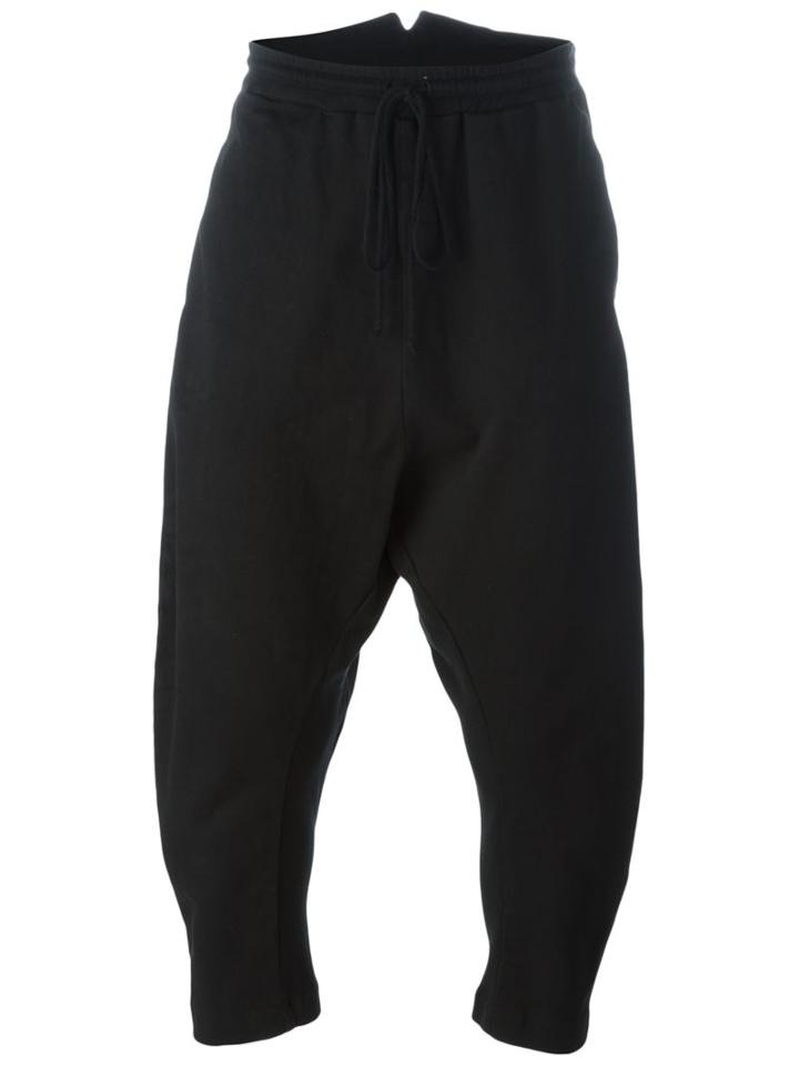 Lost & Found Rooms Drop Crotch Track Pants, Men's, Size: Xs, Black, Cotton/spandex/elastane
