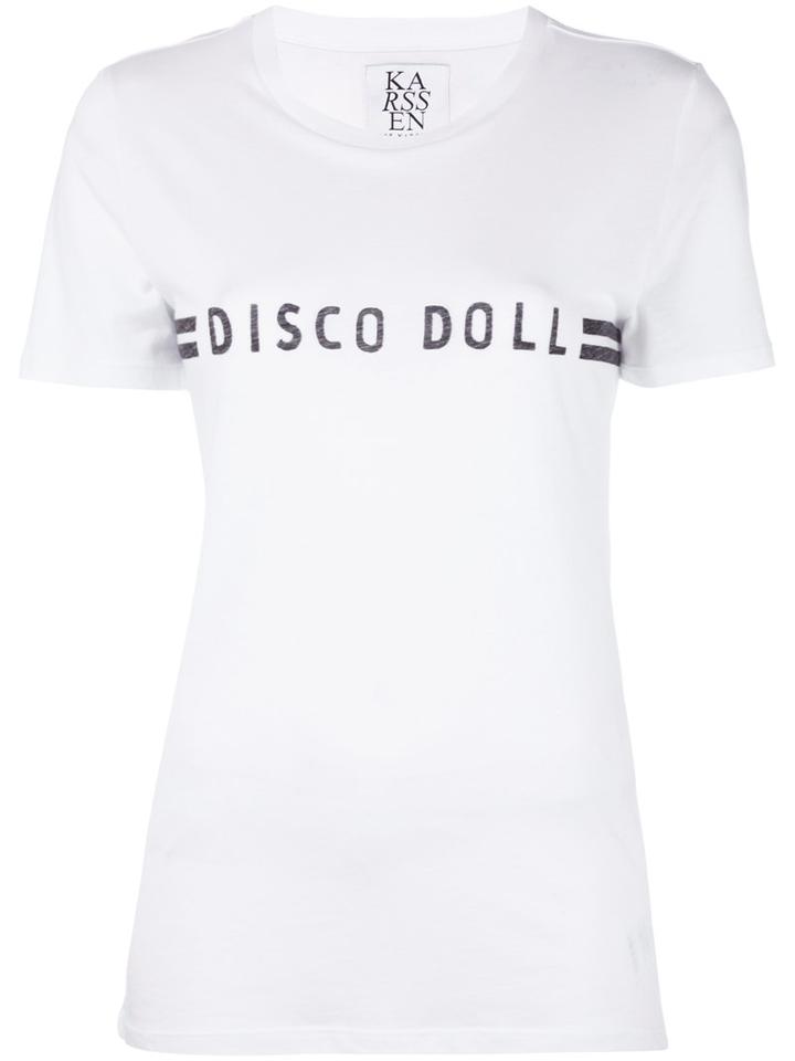 Zoe Karssen 'disco Doll' T-shirt, Women's, Size: Small, White, Cotton/modal