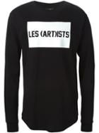 Les (art)ists Front Logo Sweatshirt, Men's, Size: Large, Black, Cotton