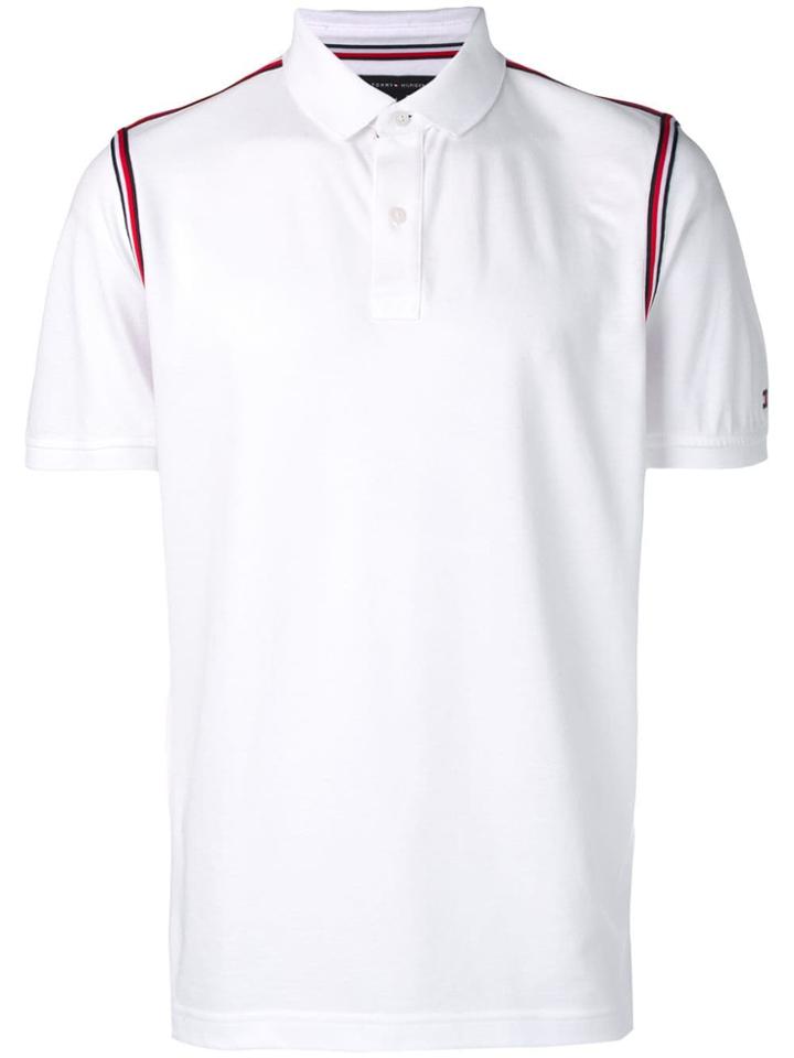 Tommy Hilfiger Striped Trim Polo Shirt - White