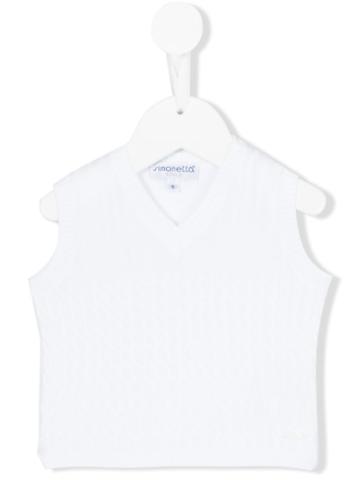 Simonetta - Sleeveless Jumper - Kids - Cotton - 9 Mth, White