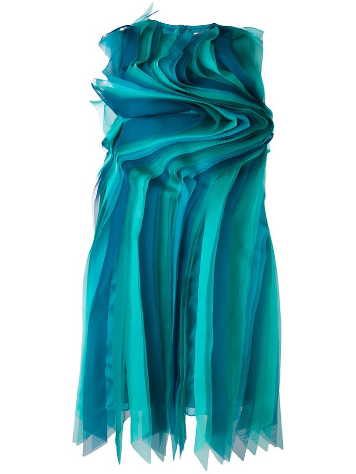Gianluca Capannolo Contoured Frill Dress - Blue