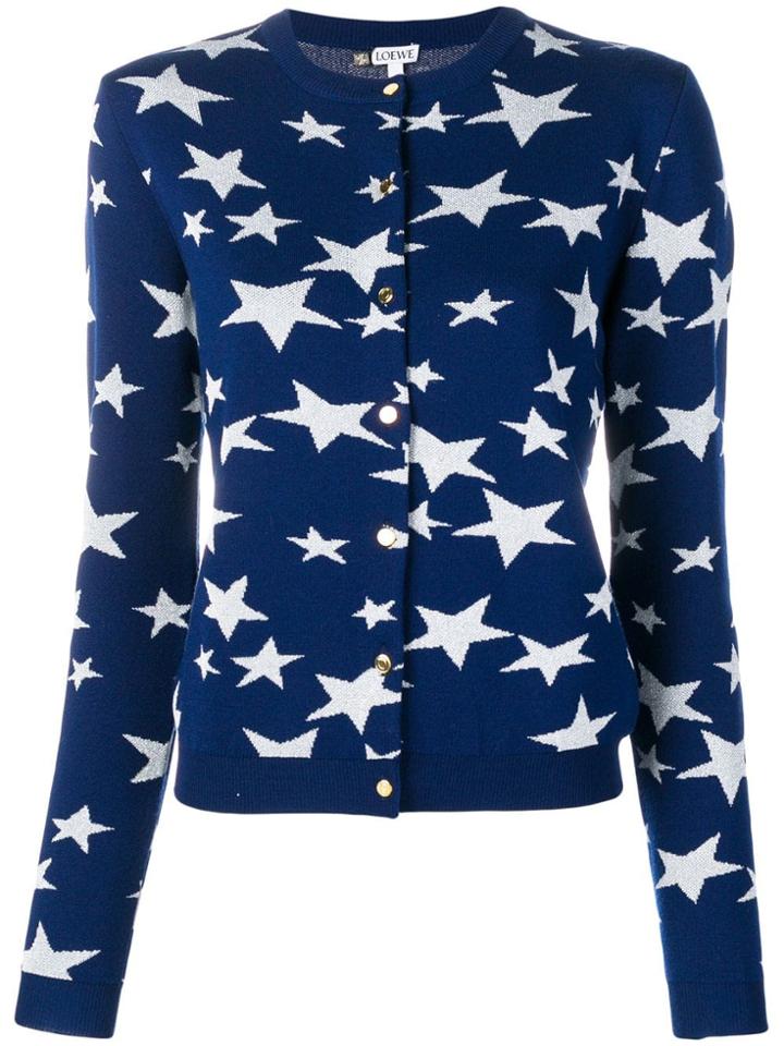 Loewe Lurex Stars Cardigan - Blue