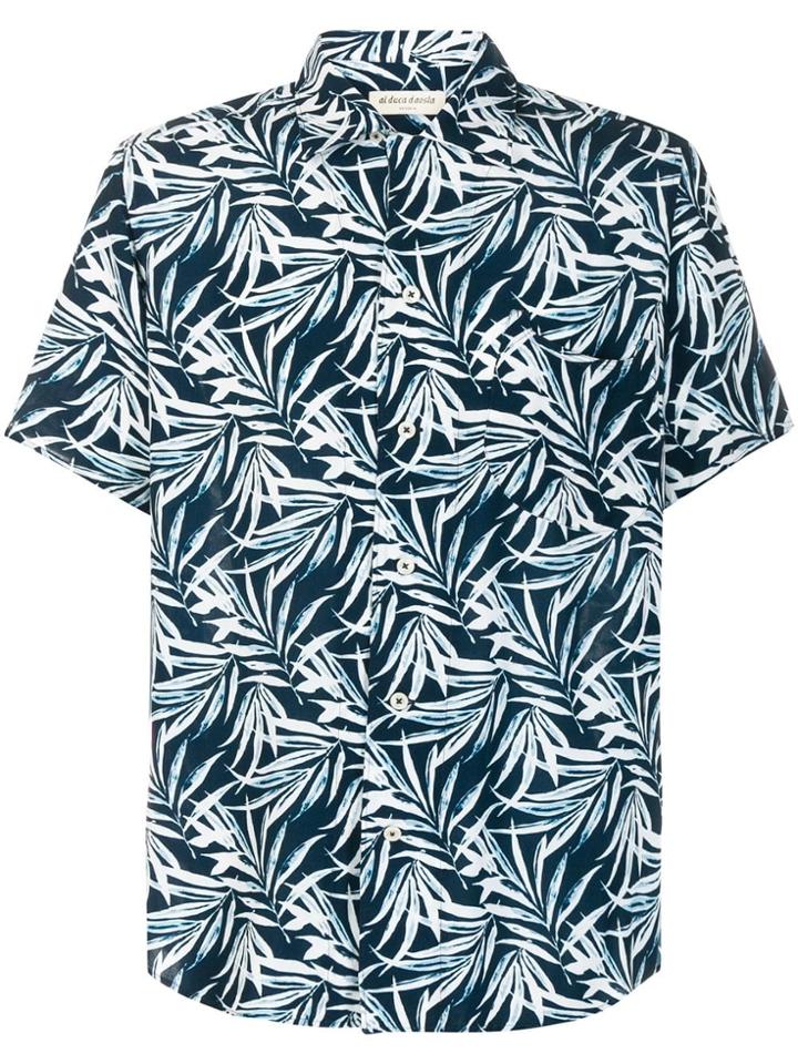Al Duca D'aosta 1902 Botanical Print Button-up Shirt - Blue