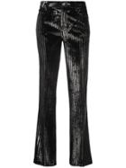 Giambattista Valli Metallic Striped Trousers - Black