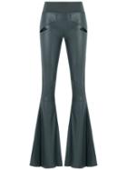 Andrea Bogosian - Wide Leg Trousers - Women - Leather - M, Grey, Leather