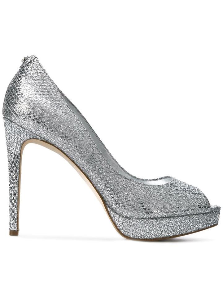 Michael Michael Kors Peep Toe Pumps - Metallic