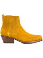 Our Legacy Cuban Heel Ankle Boots - Yellow & Orange
