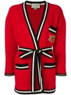 Gucci Striped Hem Cardigan-coat - Red