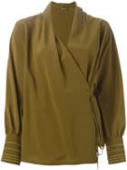 Roberto Cavalli Wrap Blouse, Women's, Size: 40, Silk